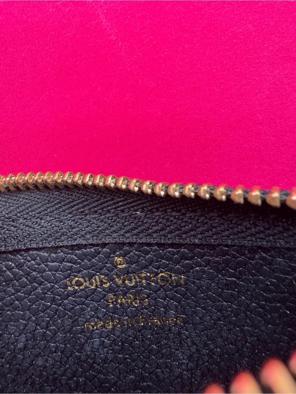 Louis Vuitton Black with Beige Monogram Mini Zip Pouch